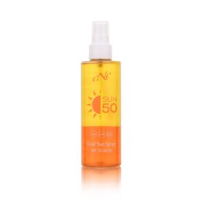 SUN Spray SPF50 – Tvåfas solspray med melanin-boost